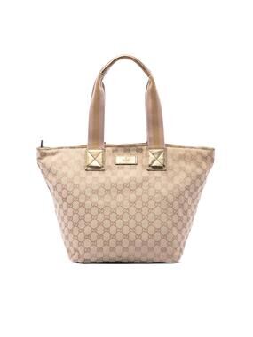 Gucci Gg Canvas Web Tote Pre-Loved #361322G45B